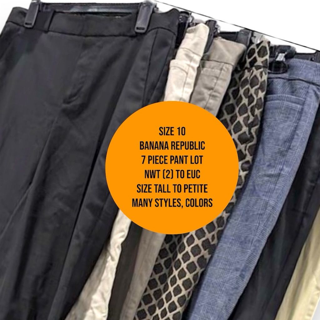 Banana Republic Women's Dress Pants Lot Size 10 Multicolor - 7 Pieces